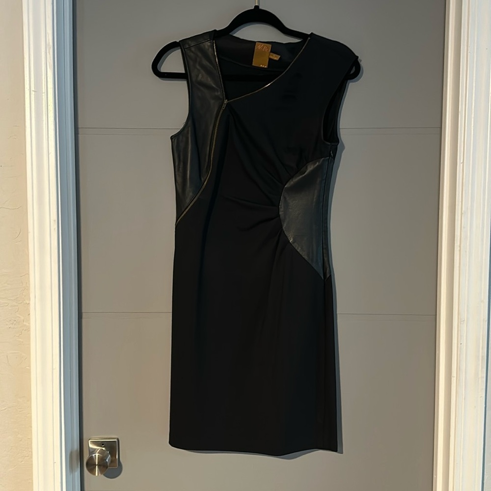 Ali Ro 90s Zipper Dress with Real Leather Accents - Picture 2 of 7